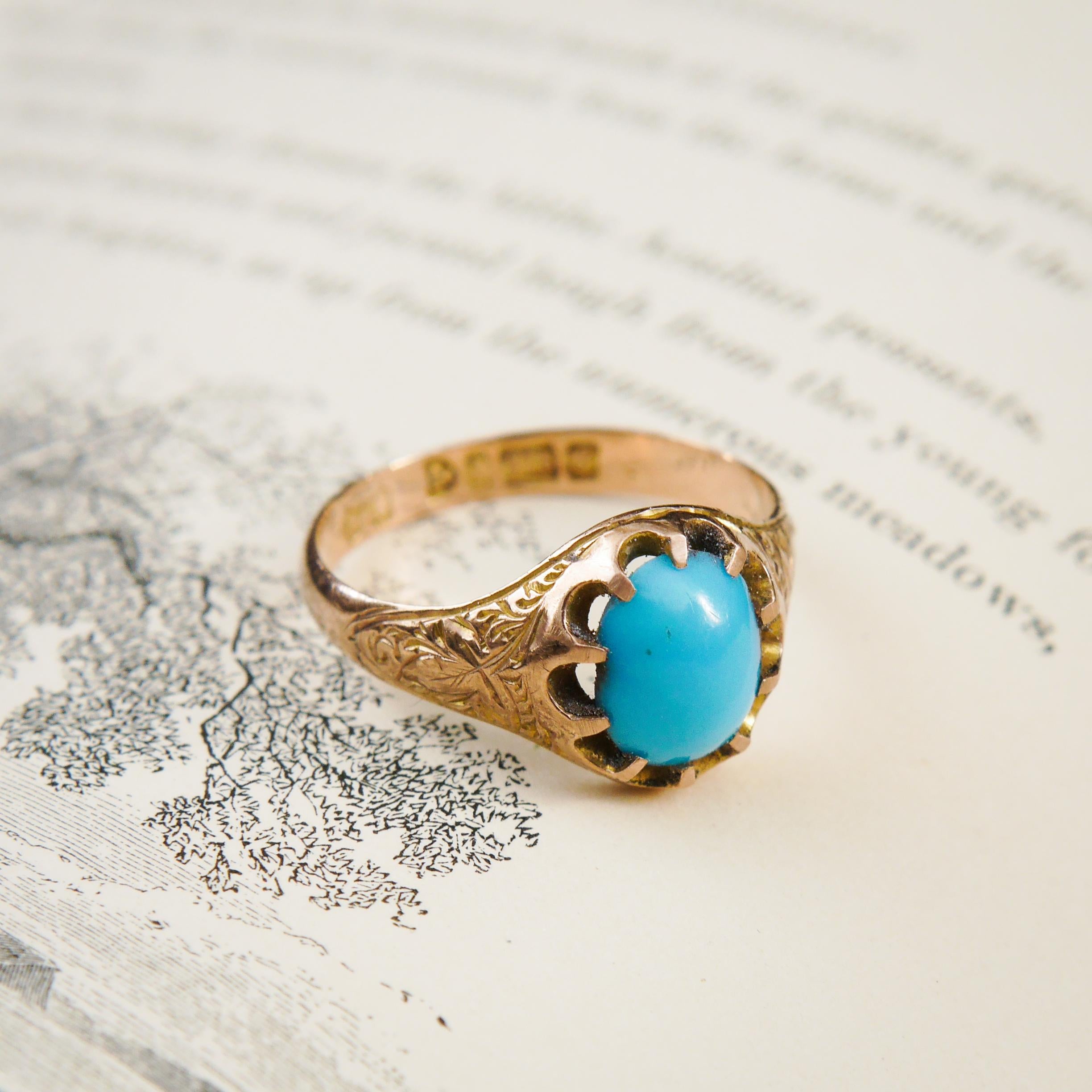 Turquoise stone hot sale ring gold