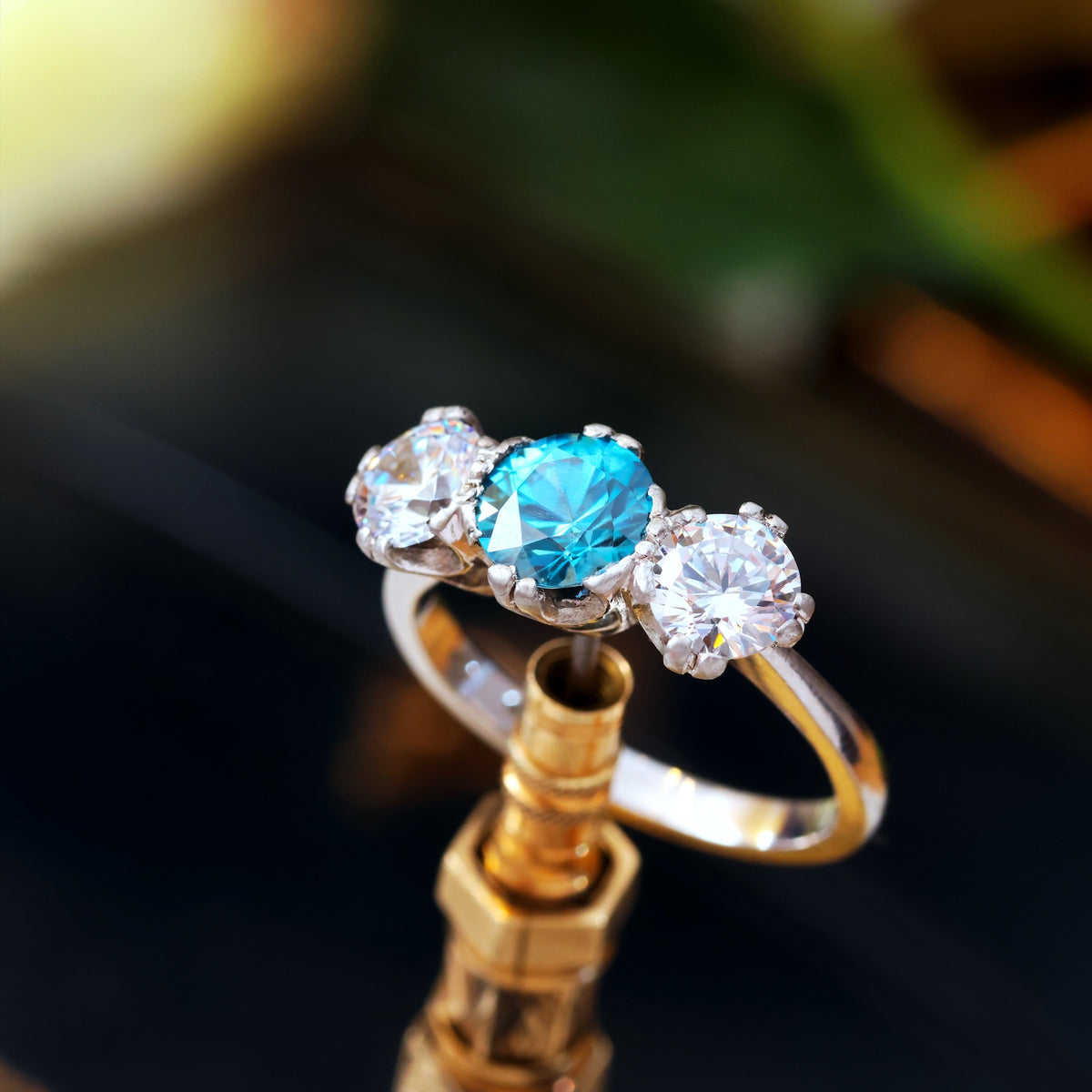 Glamorous Recycled Zircon & Platinum Dress Ring