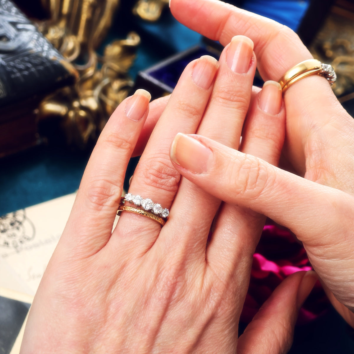 Finest Antique Edwardian Diamond Engagement Ring