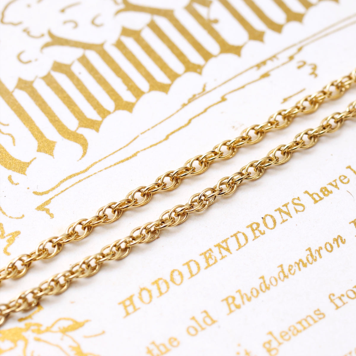 Vintage 14ct Yellow Gold Rope Chain Necklace