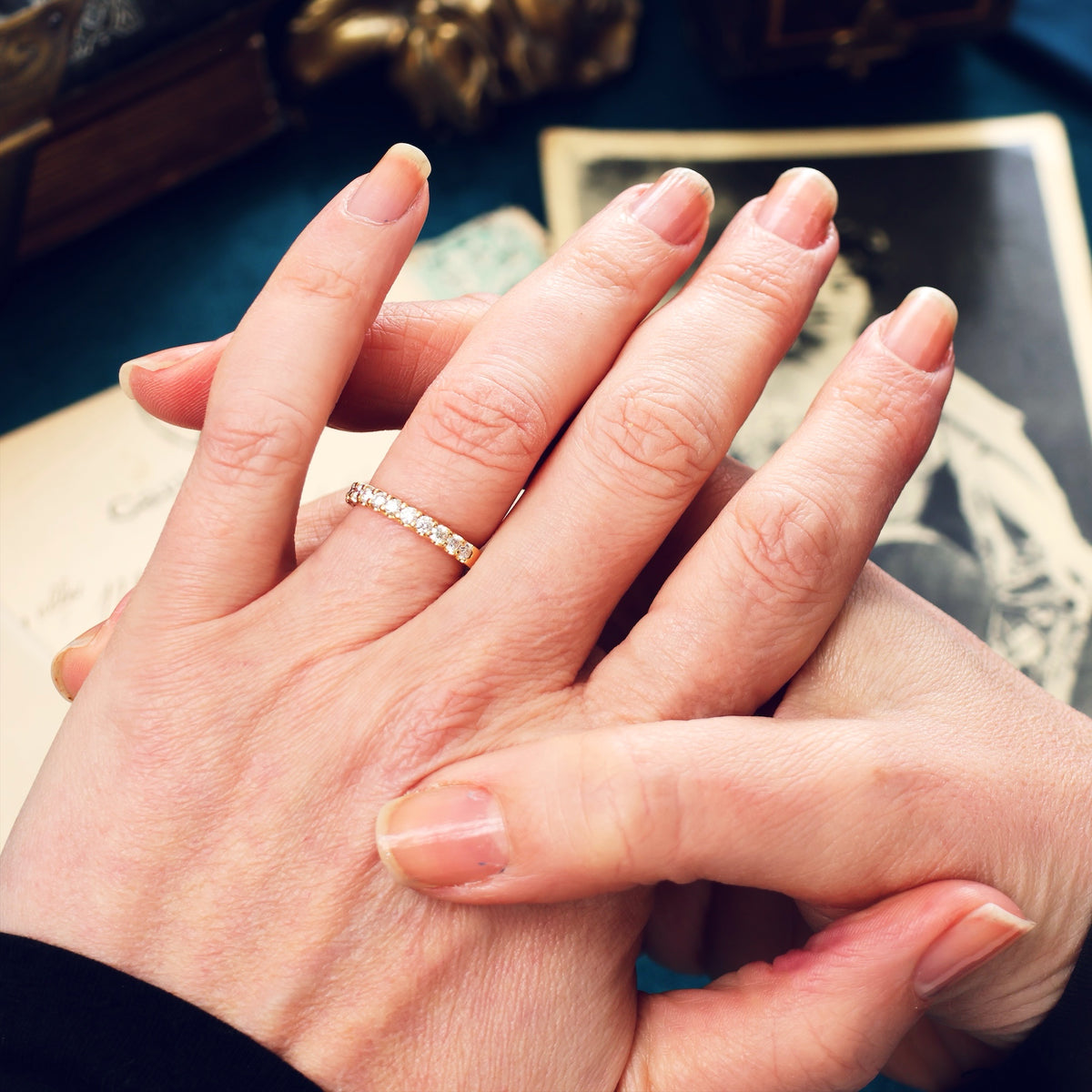 Half Carat 18ct Yellow Gold Half Eternity Ring