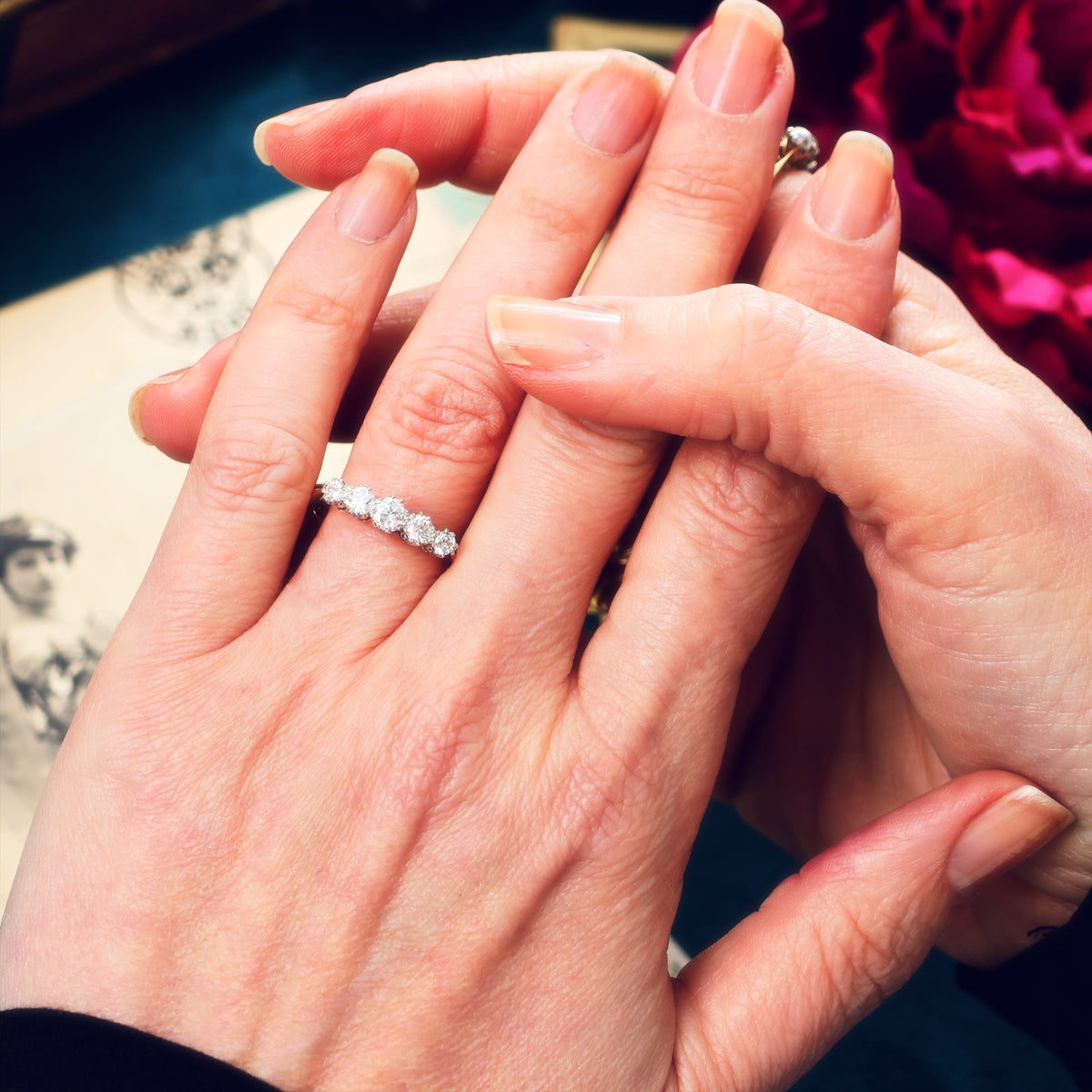 Finest Antique Edwardian Diamond Engagement Ring