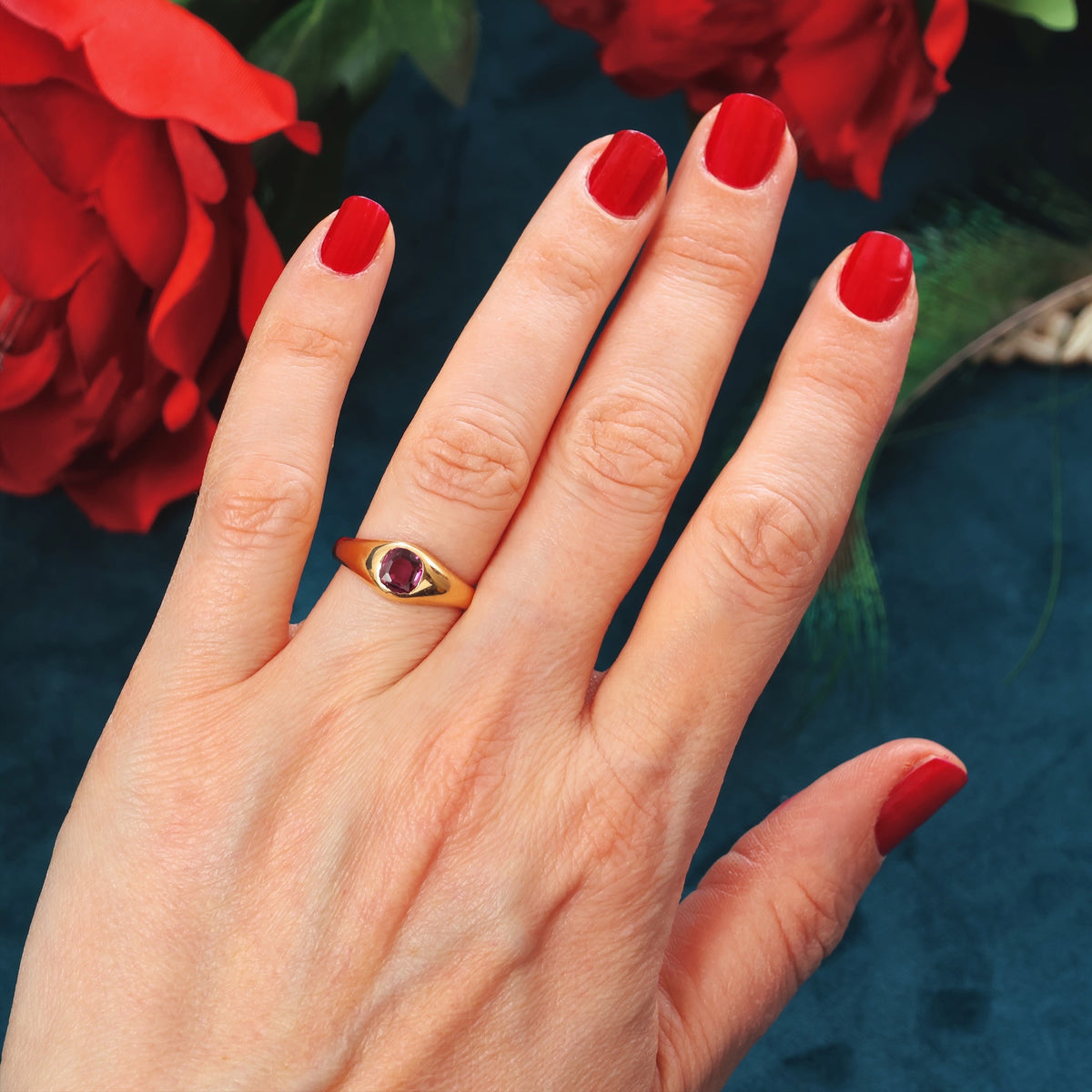 Antique Date 1902 Natural Ruby Ring