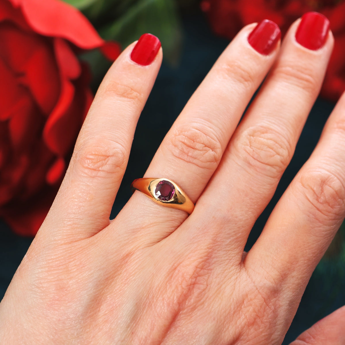 Antique Date 1902 Natural Ruby Ring