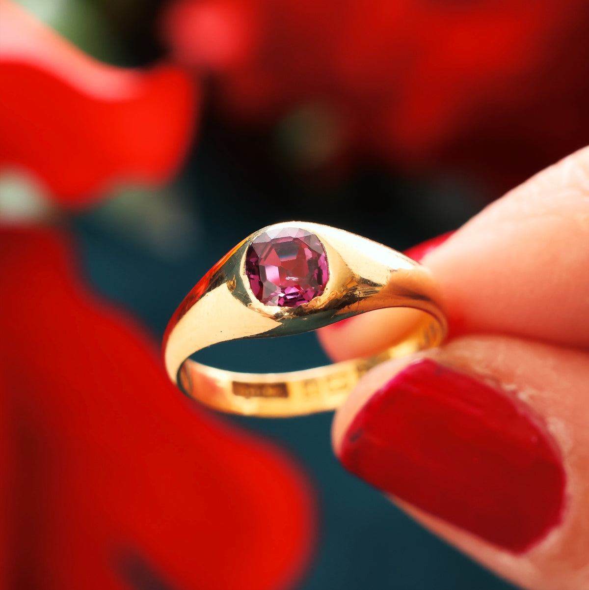 Antique Date 1902 Natural Ruby Ring