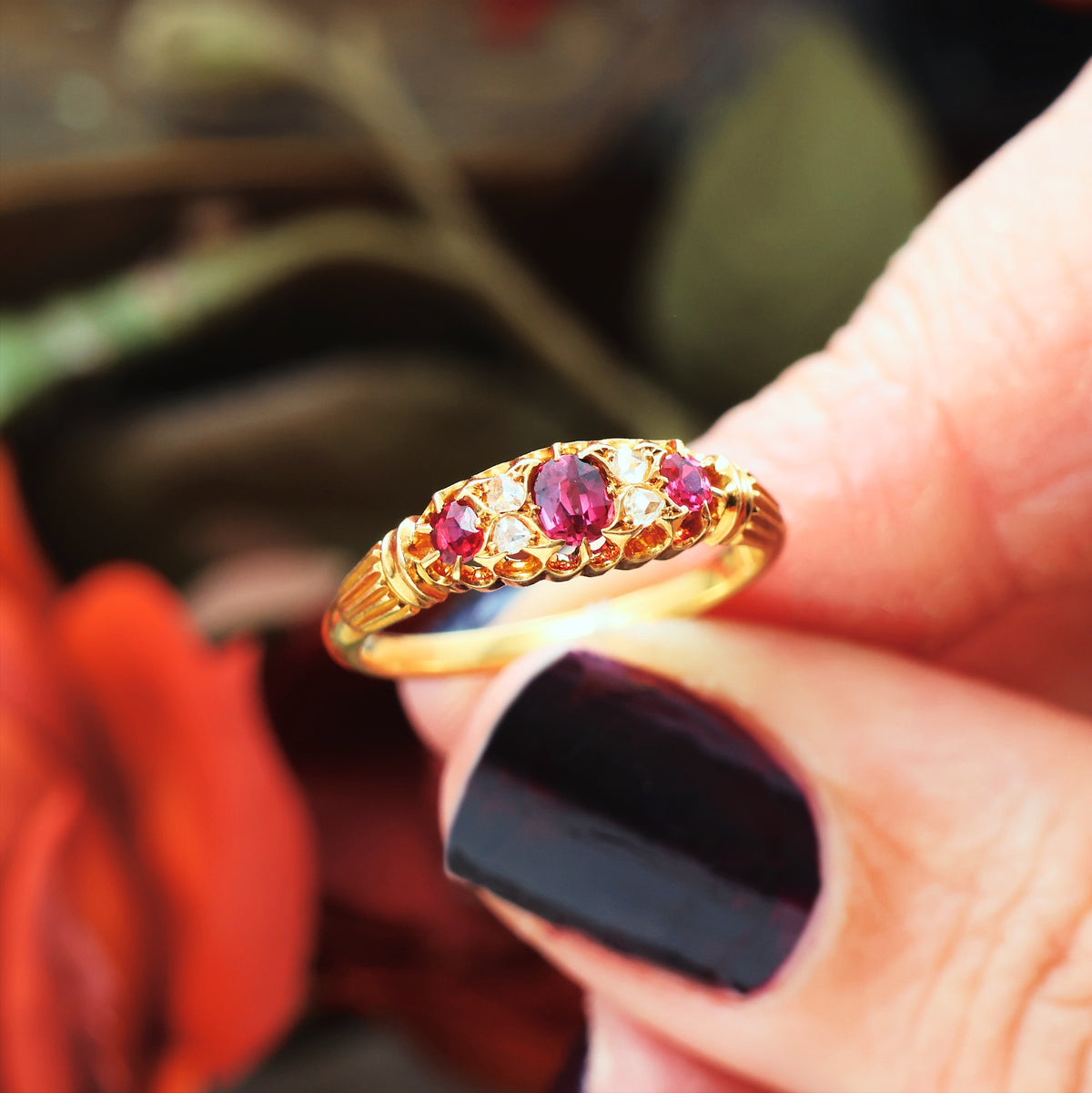 Bless'd Antique Ruby & Diamond Ring