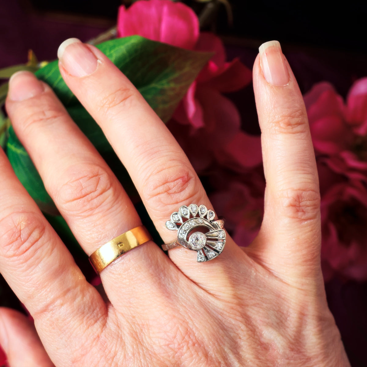 Extravagant Vintage Diamond Cocktail Ring