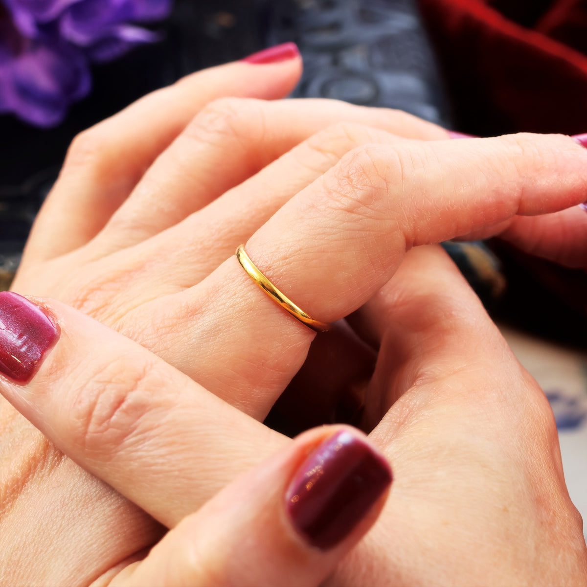 Vintage 1920's  22ct Gold Wedding Band