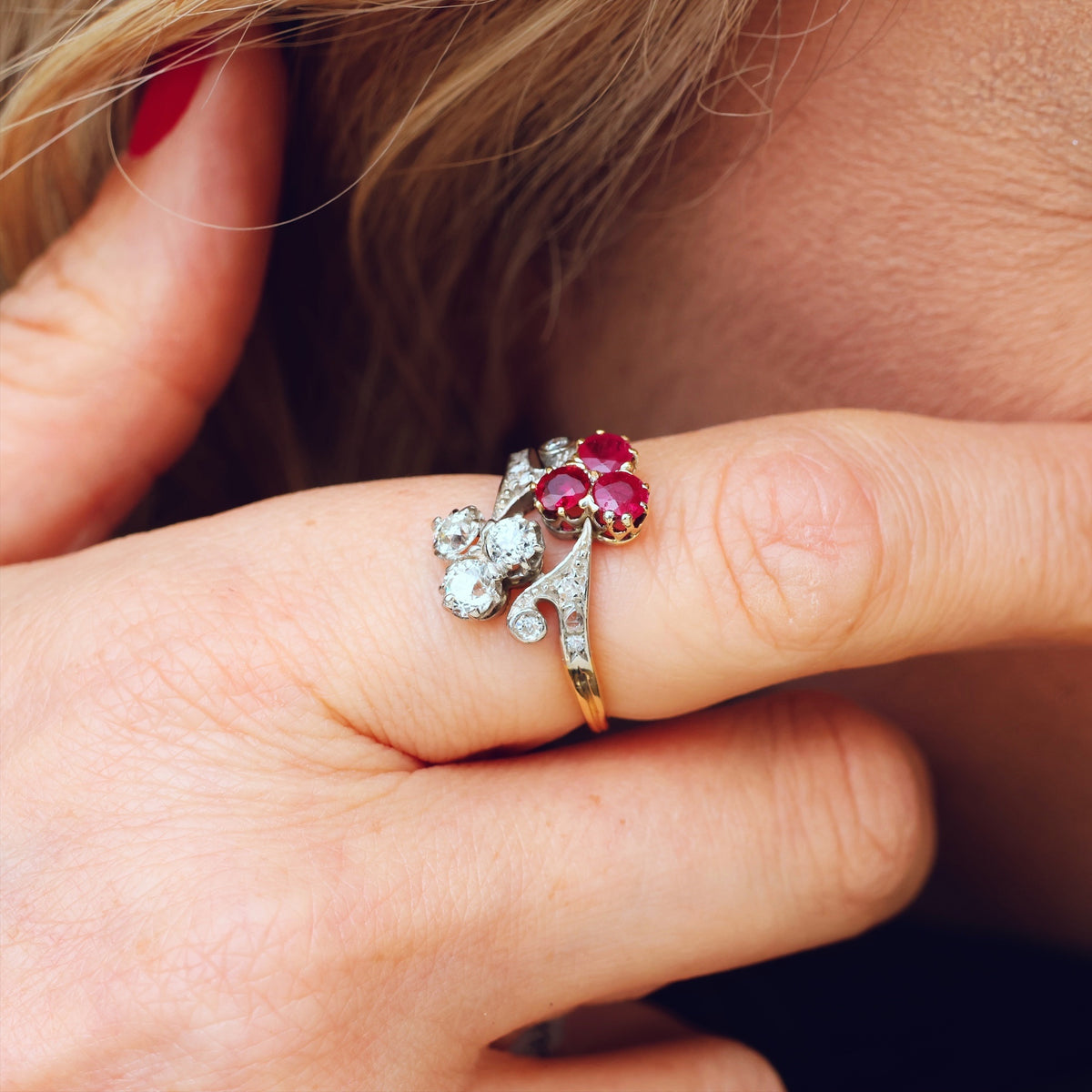 A Truly Magnificent Antique Ruby & Diamond Ring