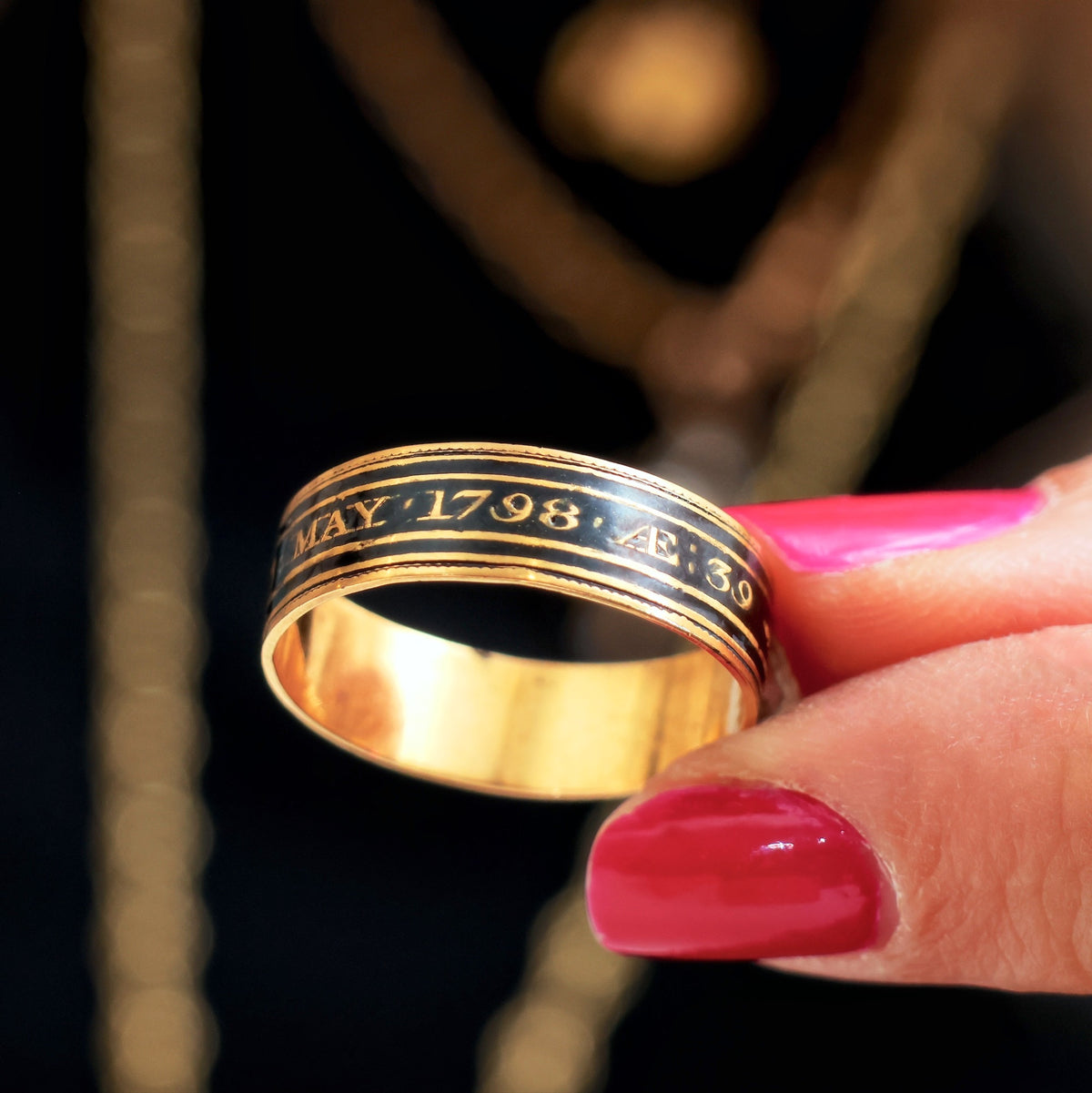 Mourning Ring for Margaret Walker Date 1798