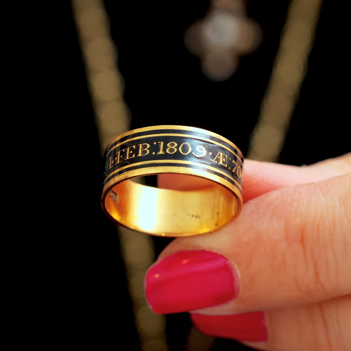 Mourning Ring for Harry Harmood Esq Date 1808