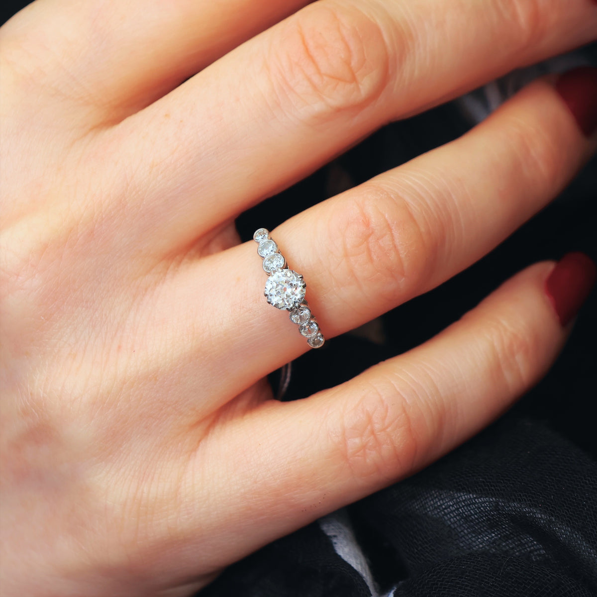 Unique Beauty! Vintage Diamond Engagement Ring