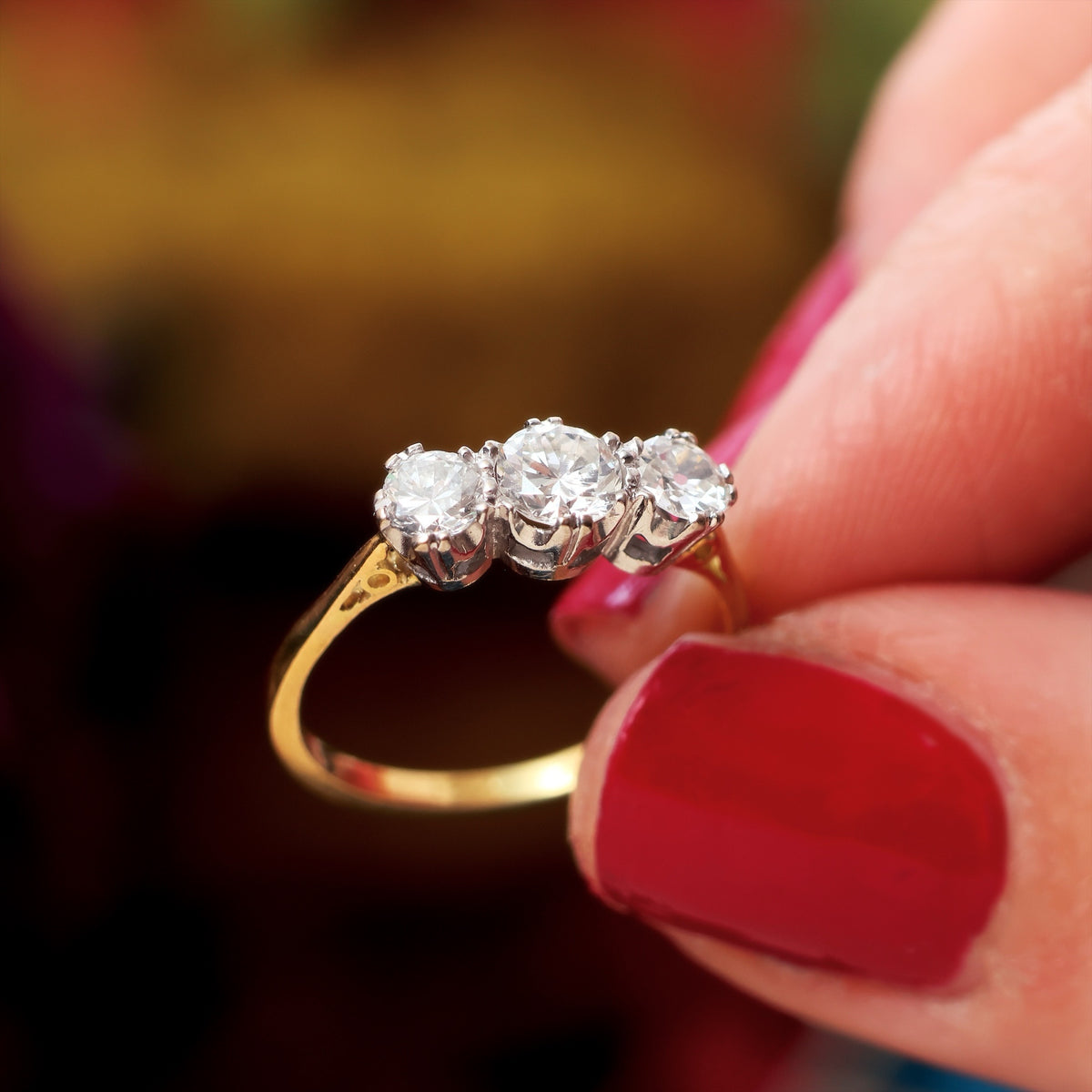 Oh Happy Love! Diamond Trilogy Engagement Ring