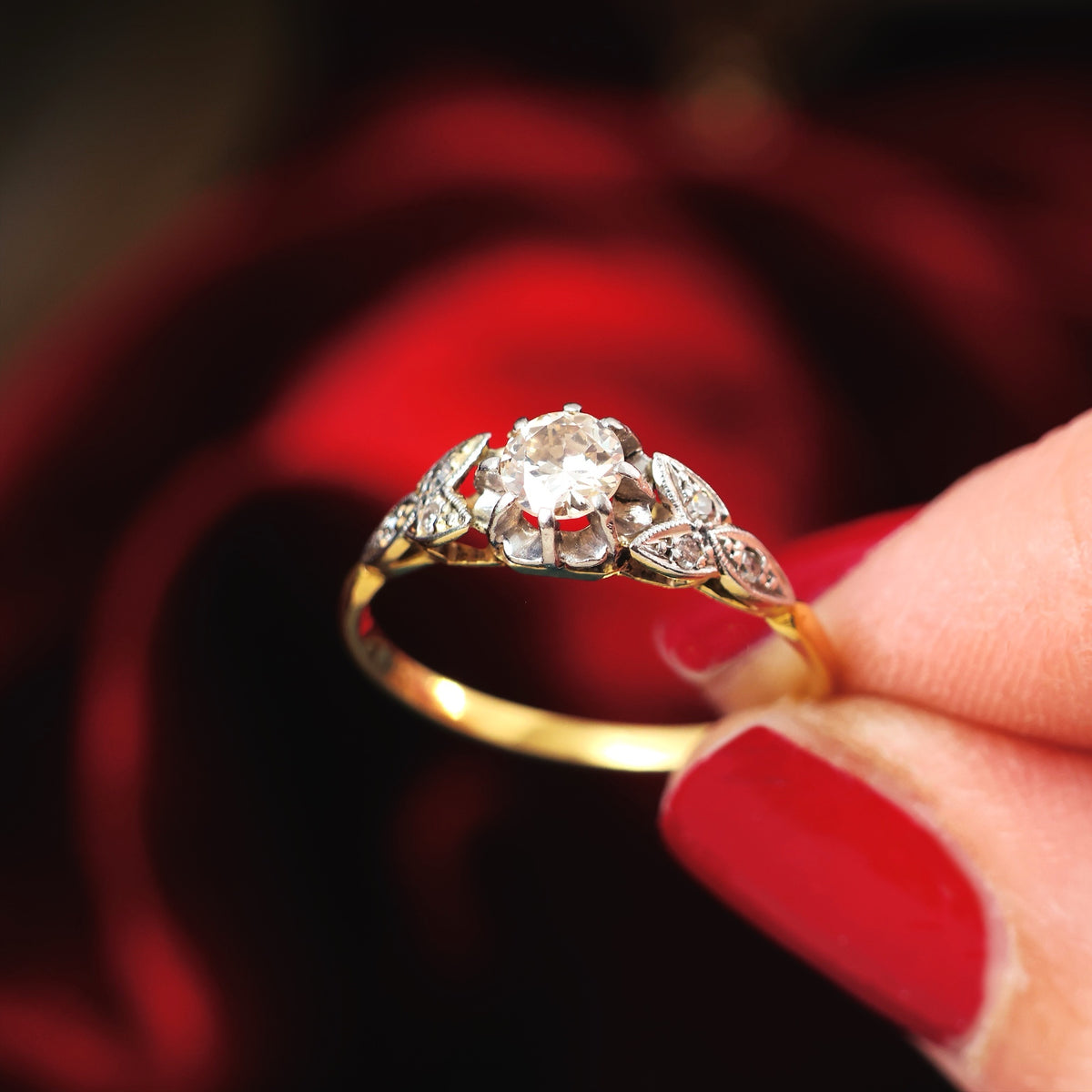 Darling One! SuperSparkly Vintage Diamond Engagement Ring