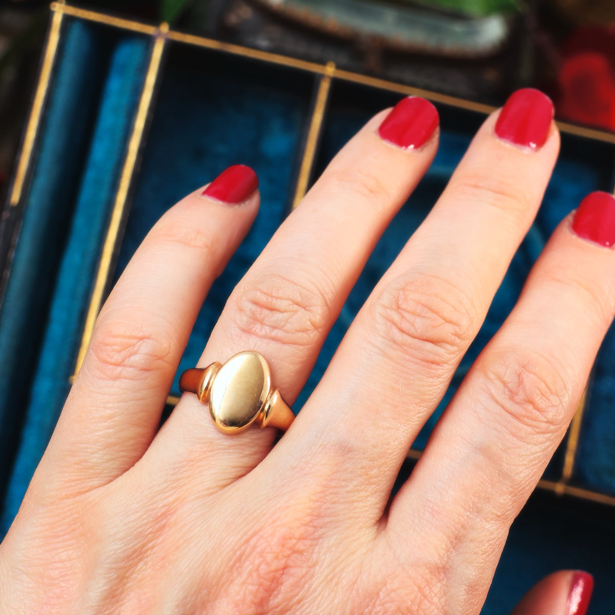 Antique Date 1902 Rose Gold Signet Ring