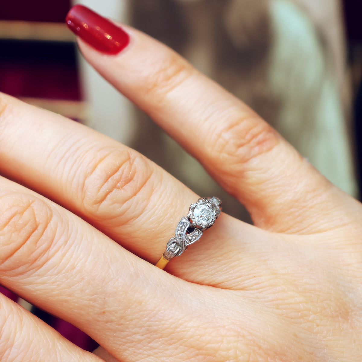 Dear Heart! Vintage Diamond Engagement Ring