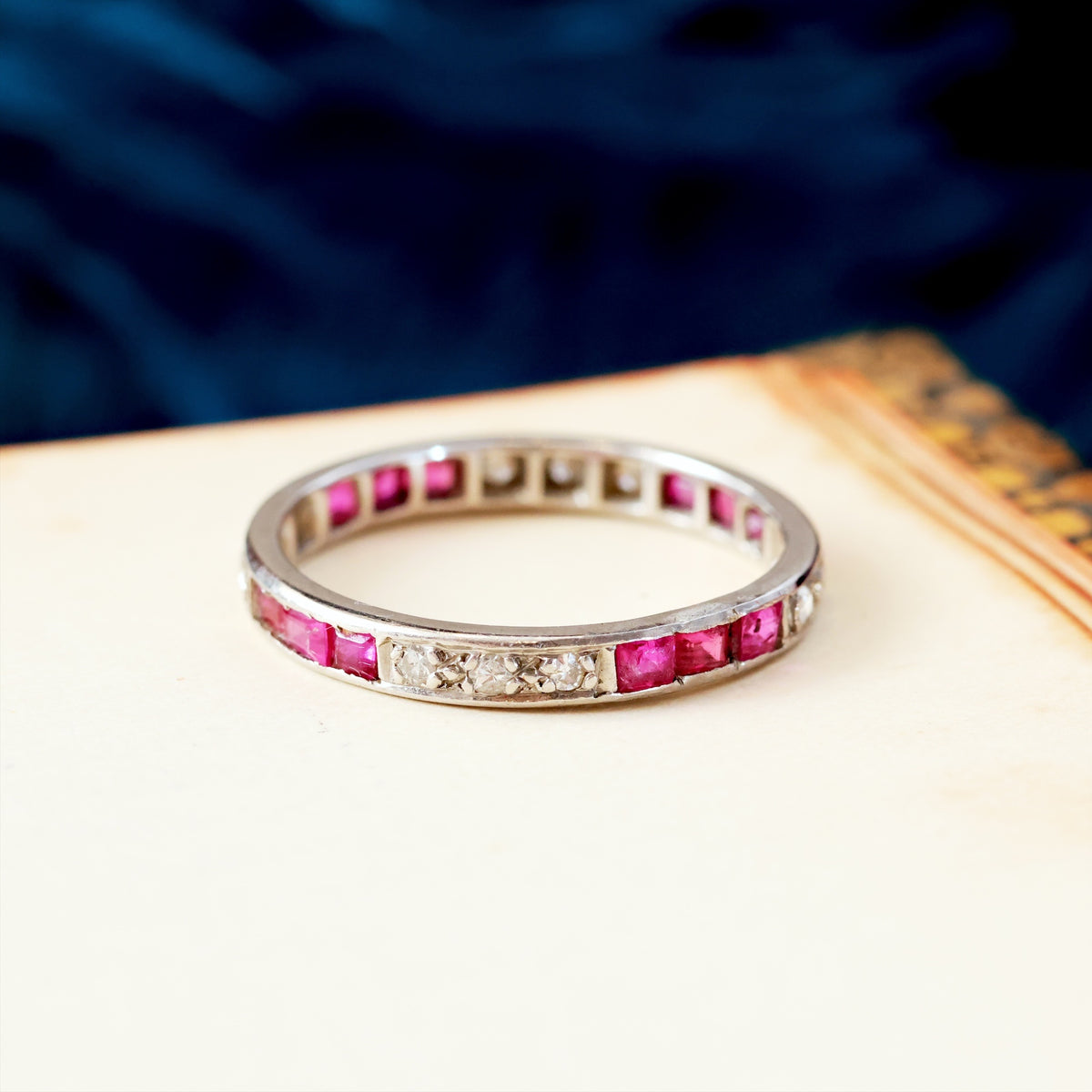 A Vintage Art Deco Ruby & Diamond Eternity Ring