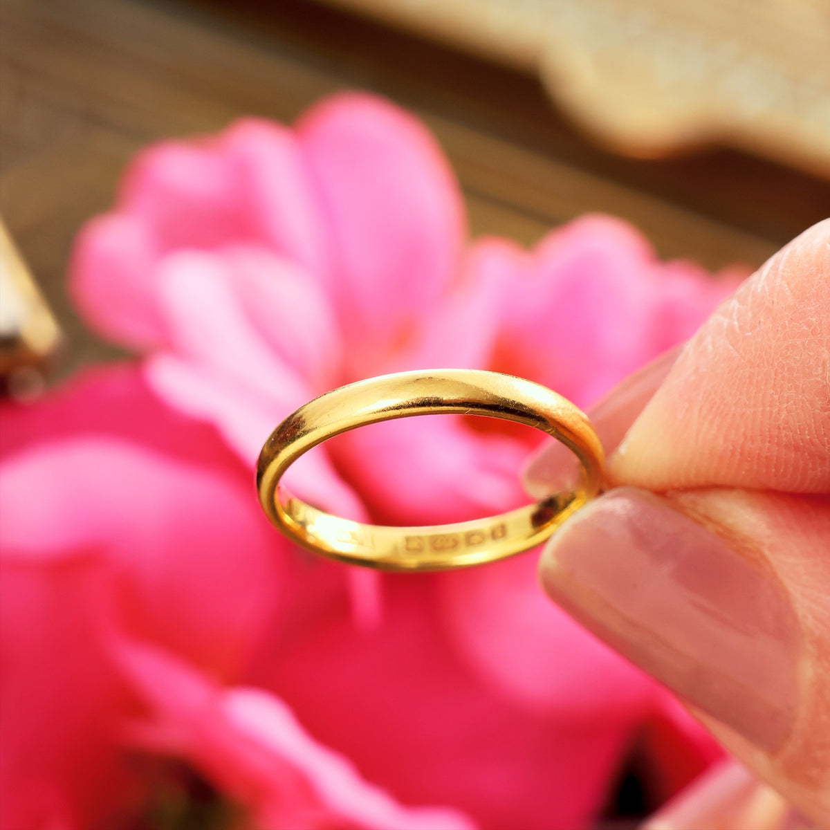 Antique Date 1918 22ct Gold Wedding Ring