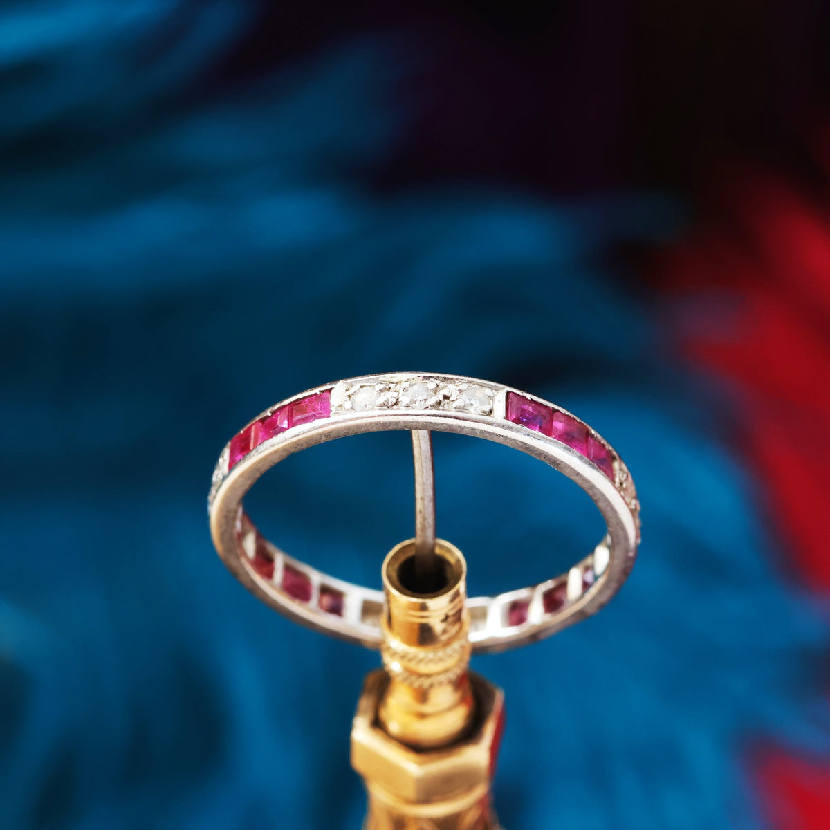 A Vintage Art Deco Ruby & Diamond Eternity Ring