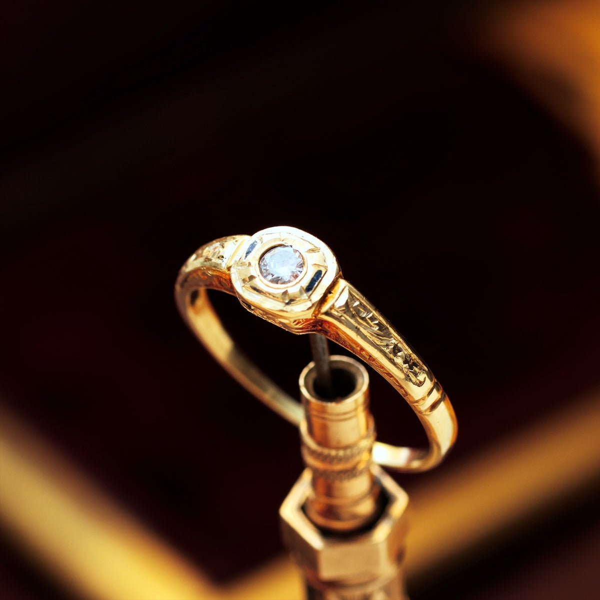 Sweetheart Vintage Diamond Engagement Ring