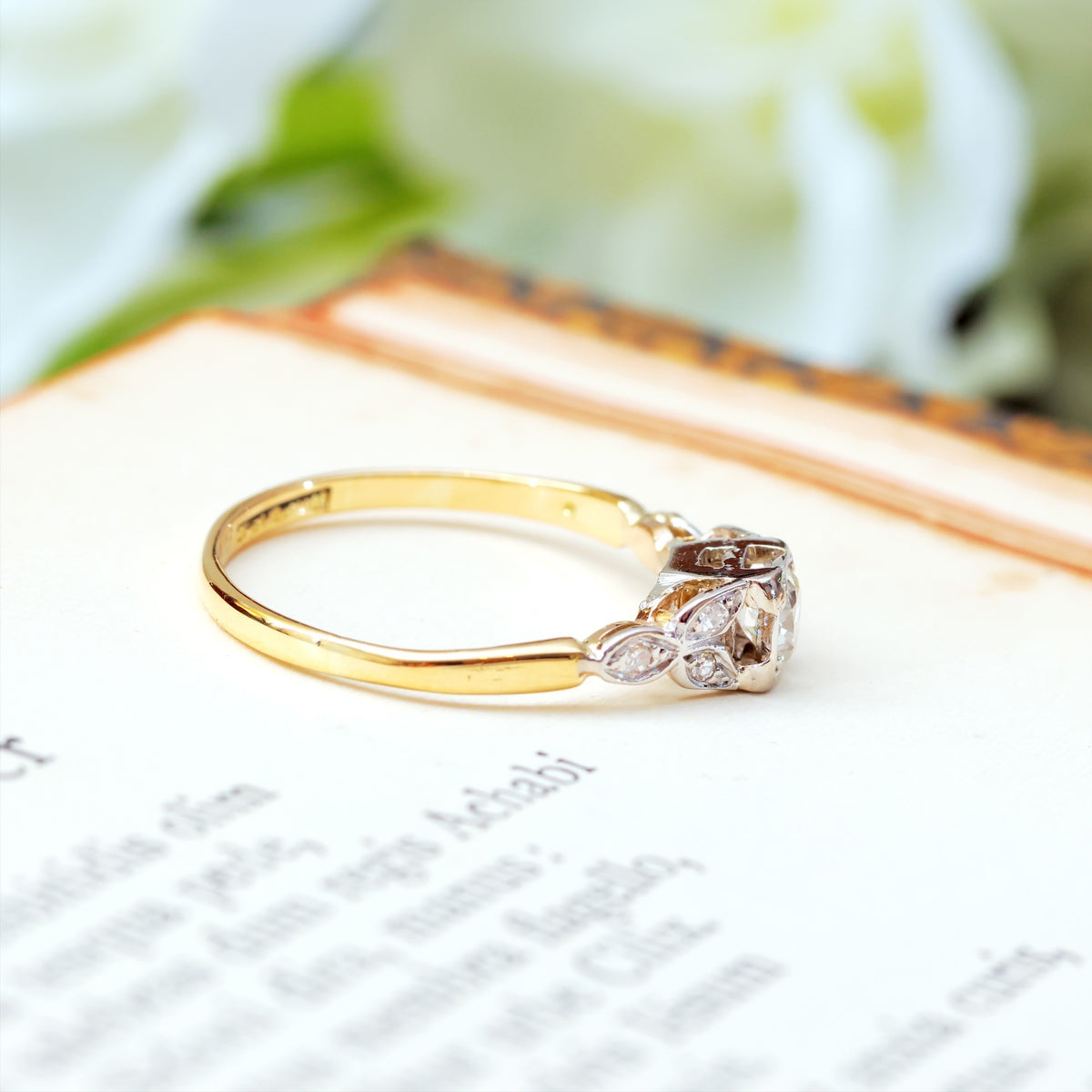 Darling Vintage Hand Cut Diamond Engagement Ring