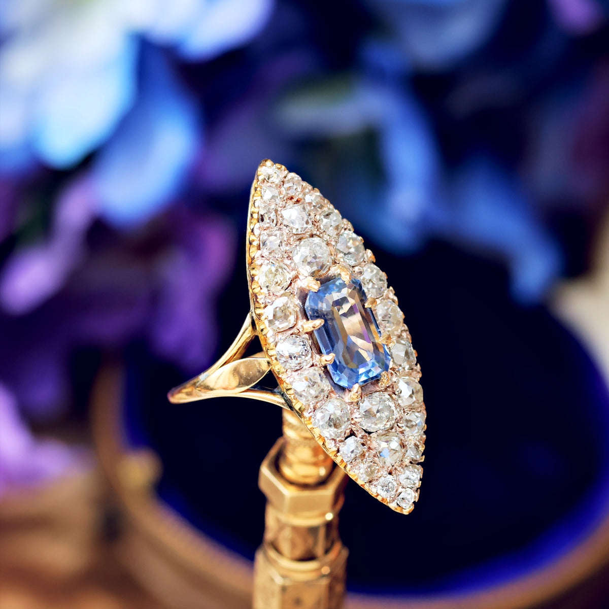 OH My Goodness!! Mesmerising Marvellous Marquise Sapphire & Diamond Ring