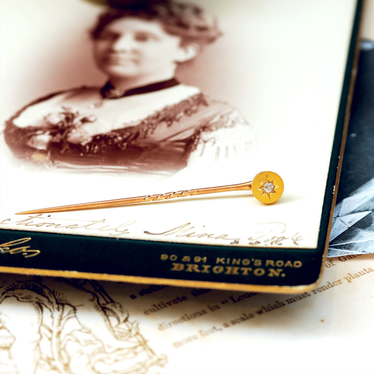 Antique Diamond Stick Pin