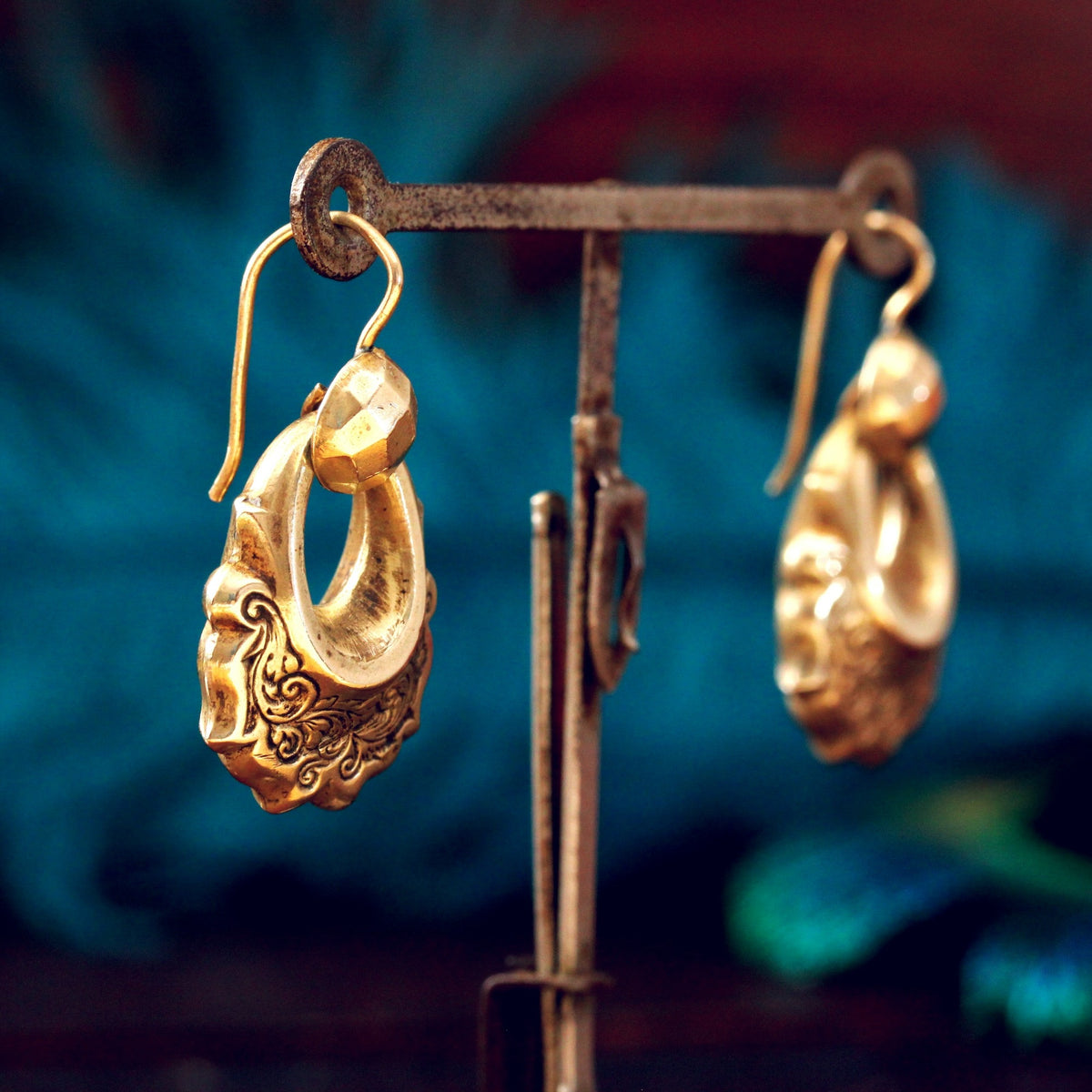 Antique Victorian Pinchbeck Earrings