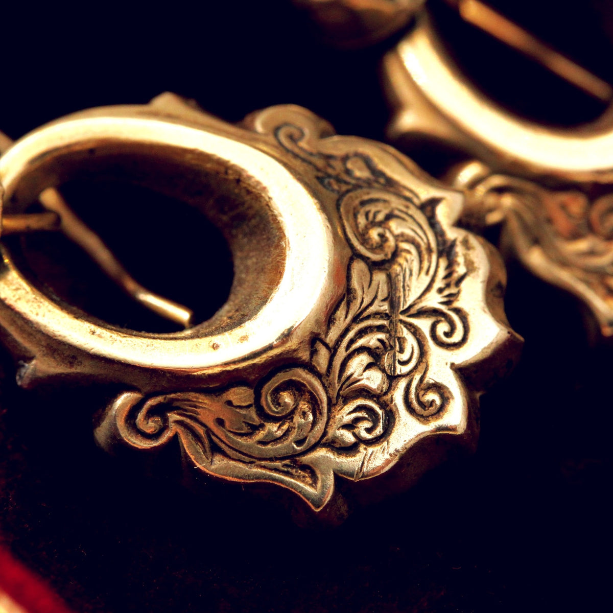 Antique Victorian Hoop Earrings