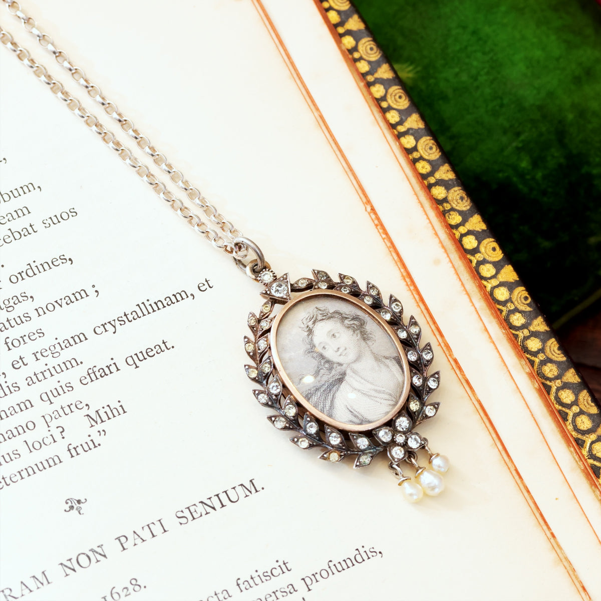 Antique Continental Silver & Paste Locket