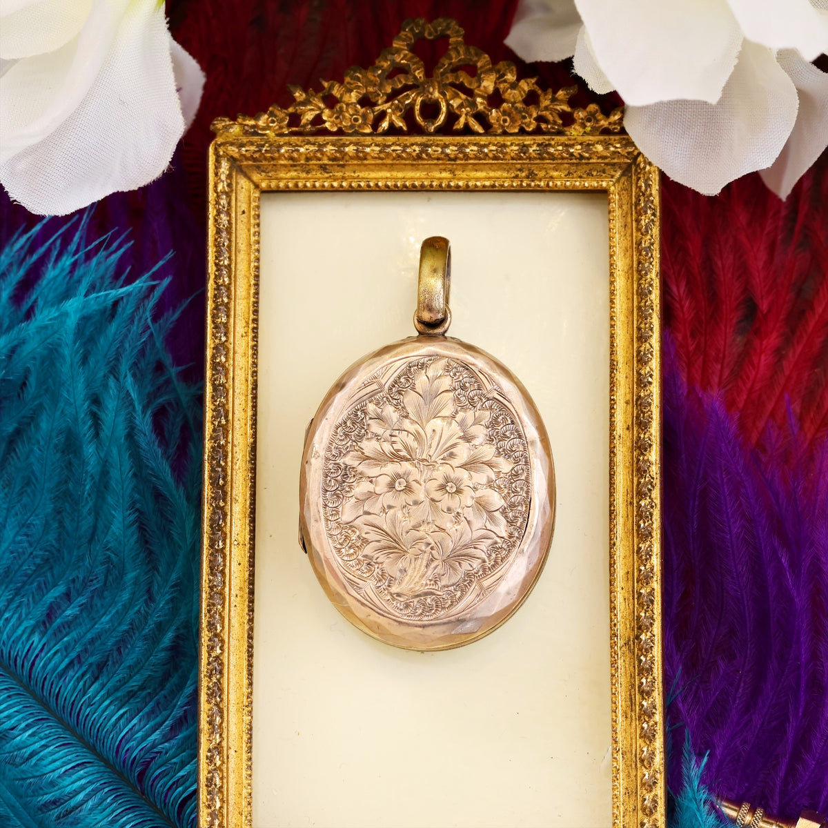 Antique Victorian Floribunda Back 'n' Front Locket