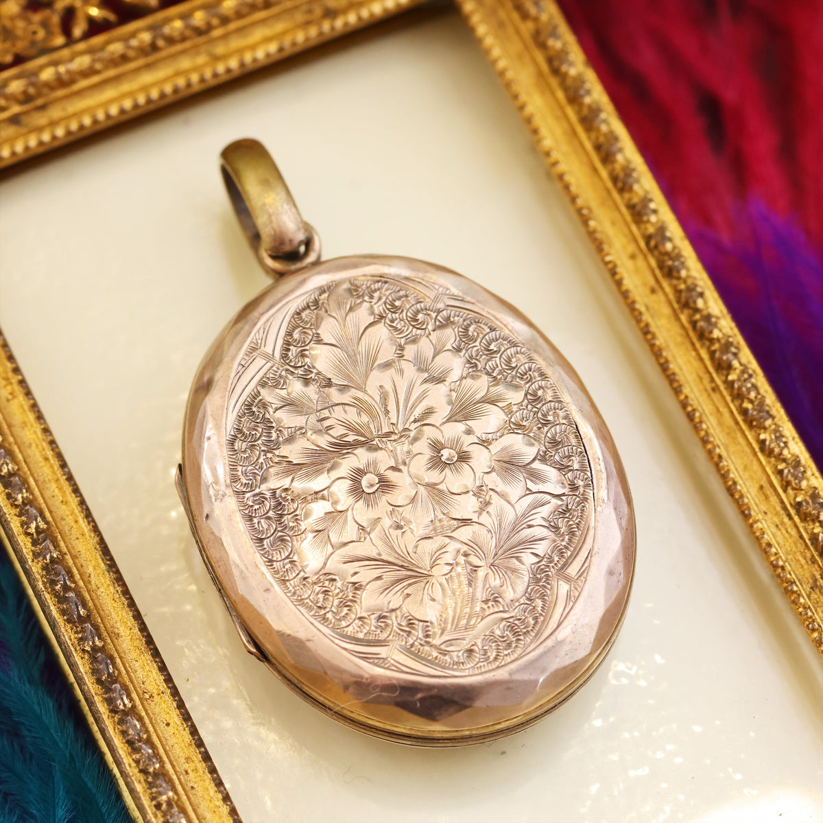 Antique Victorian Floribunda Back 'n' Front Locket