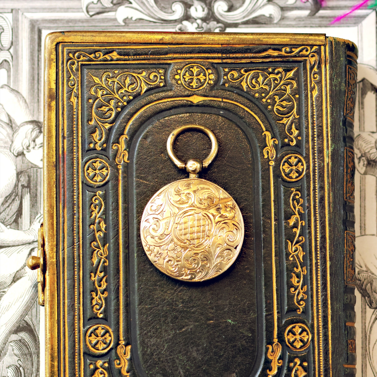 Antique Georgian Mourning Half Locket