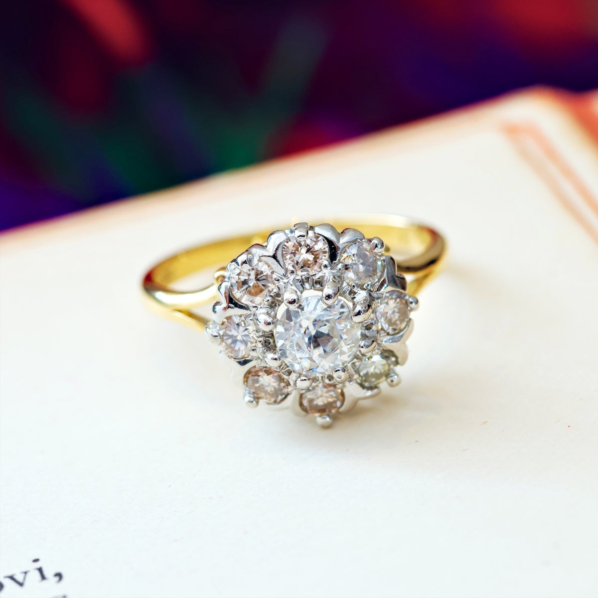 Vintage Diamond Cluster Ring