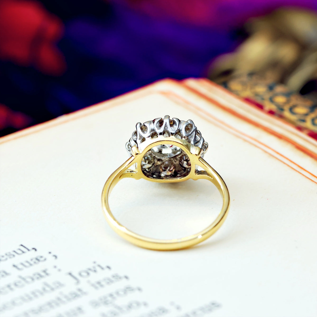 Awesome Loveliness! Vintage Diamond Cluster Engagement Ring