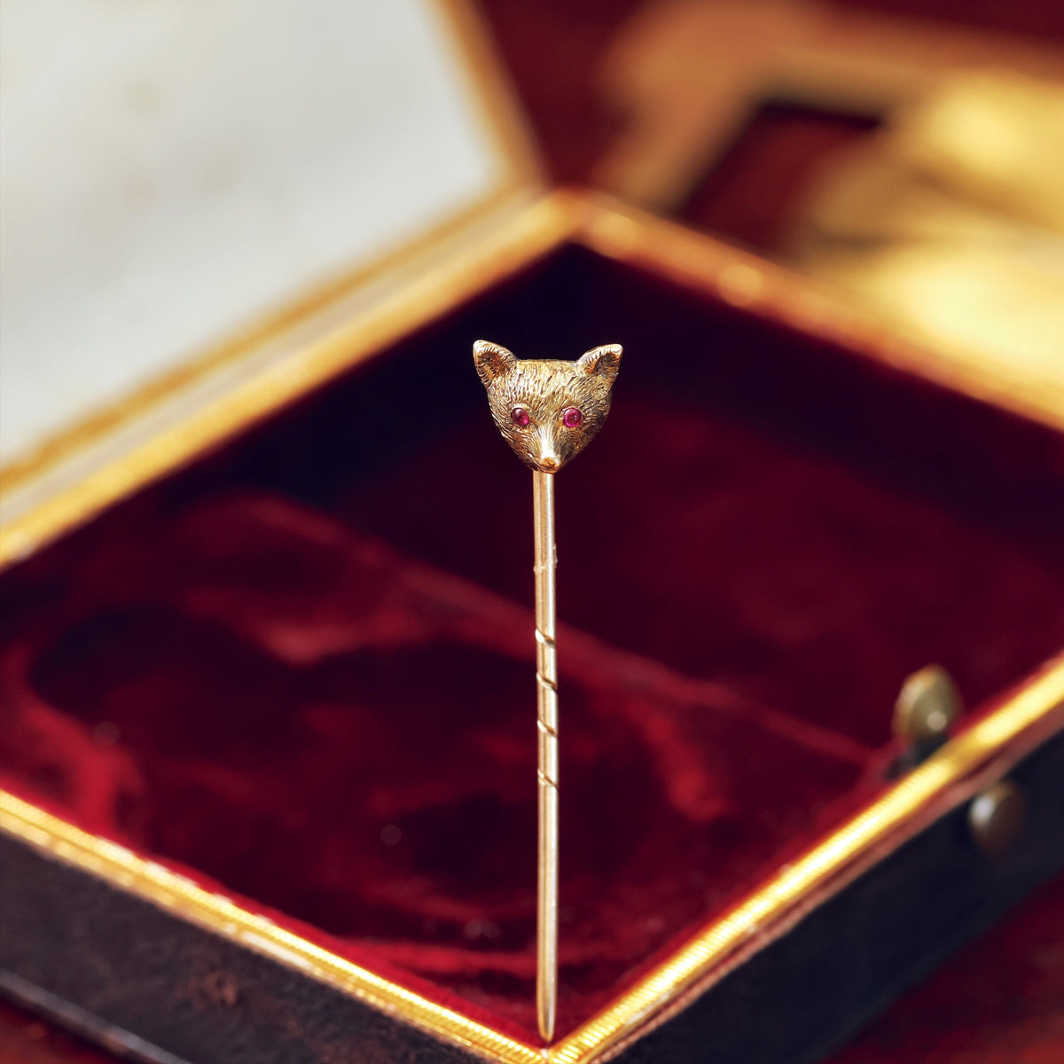 Tiny Darling 9ct Gold Fox Stick Pin