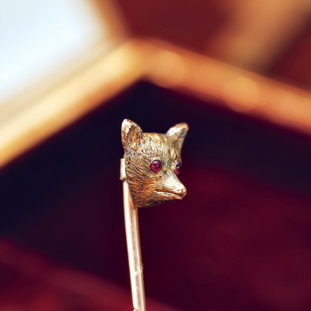 Tiny Darling 9ct Gold Fox Stick Pin