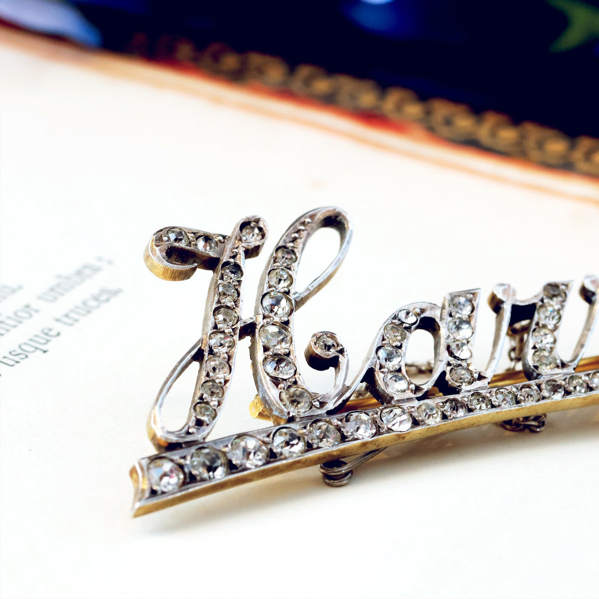 Extravagant! Vintage Silver & Paste 'HARRY' Brooch