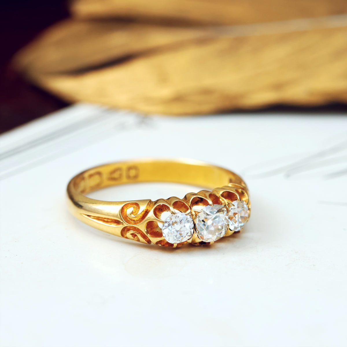 Antique Date 1883 Diamond Engagement Ring