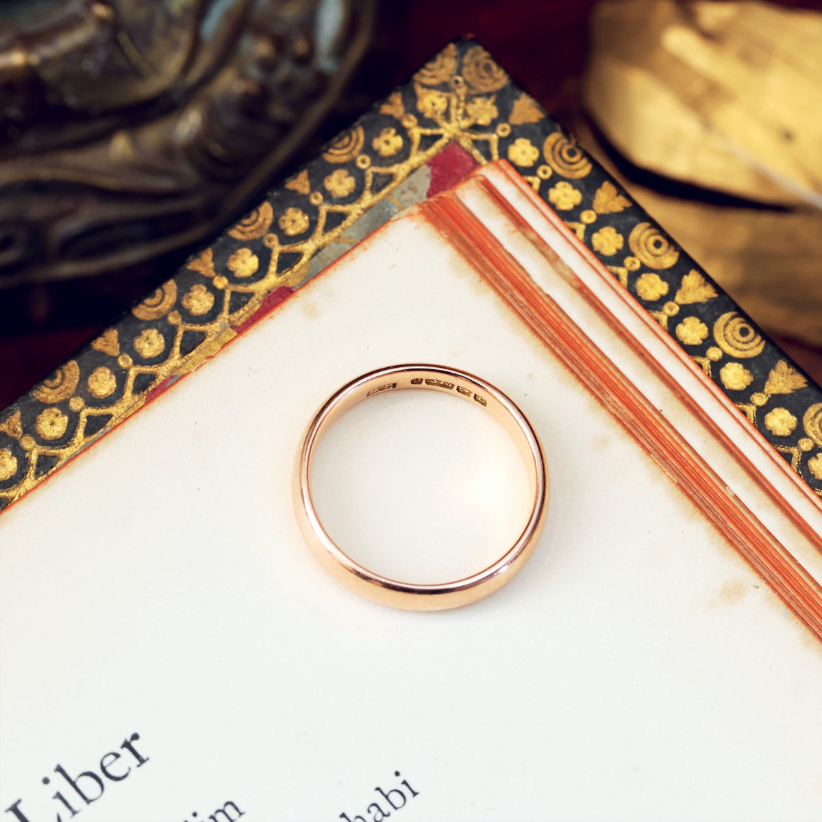 Date 1930 9ct Rose Gold Wedding Band