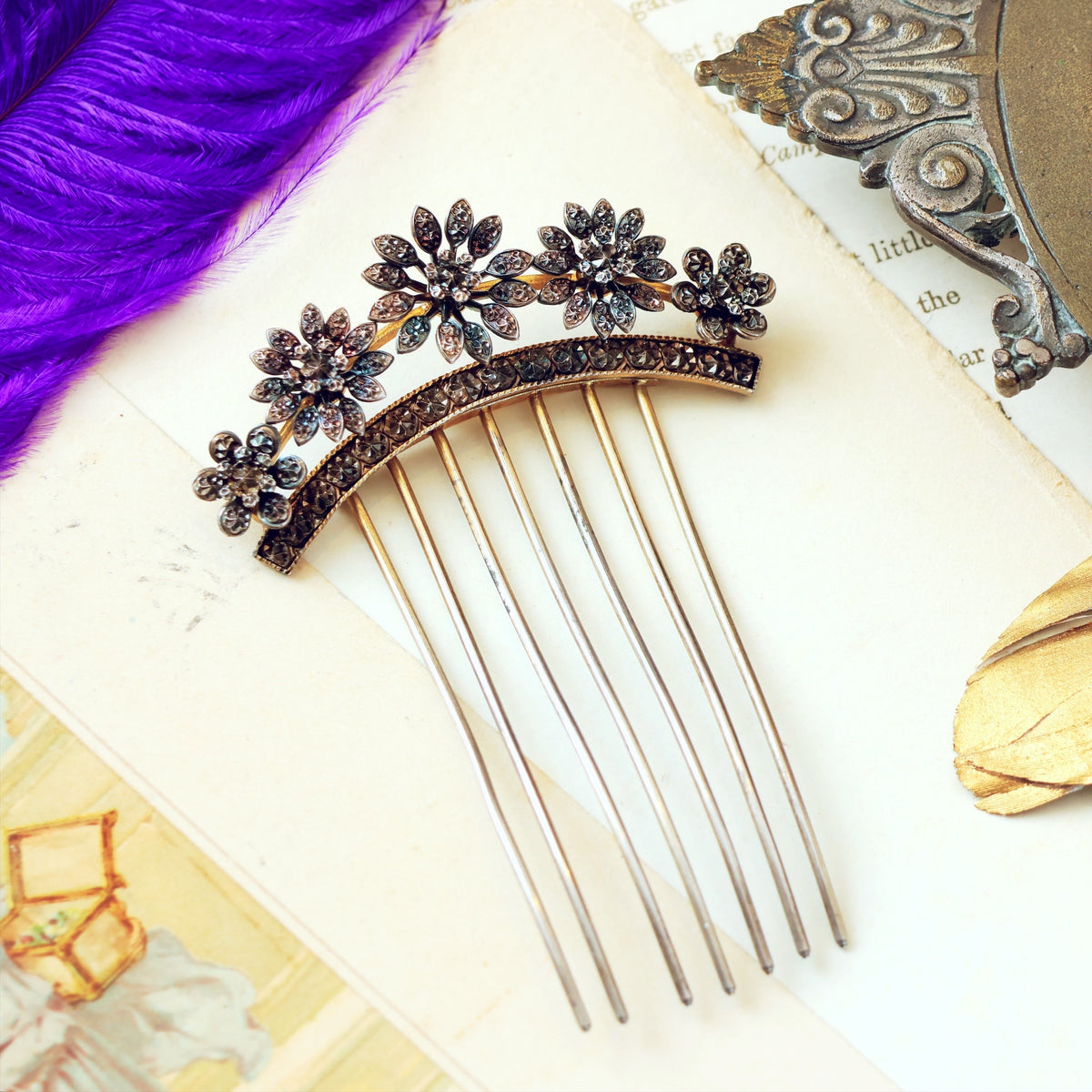 Antique Victorian 'Tiara' Hair Comb