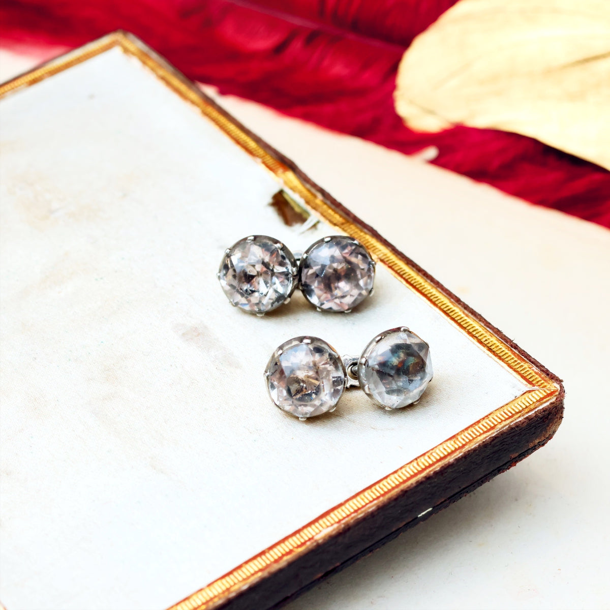 Pair of Antique Georgian Paste Button Cufflinks