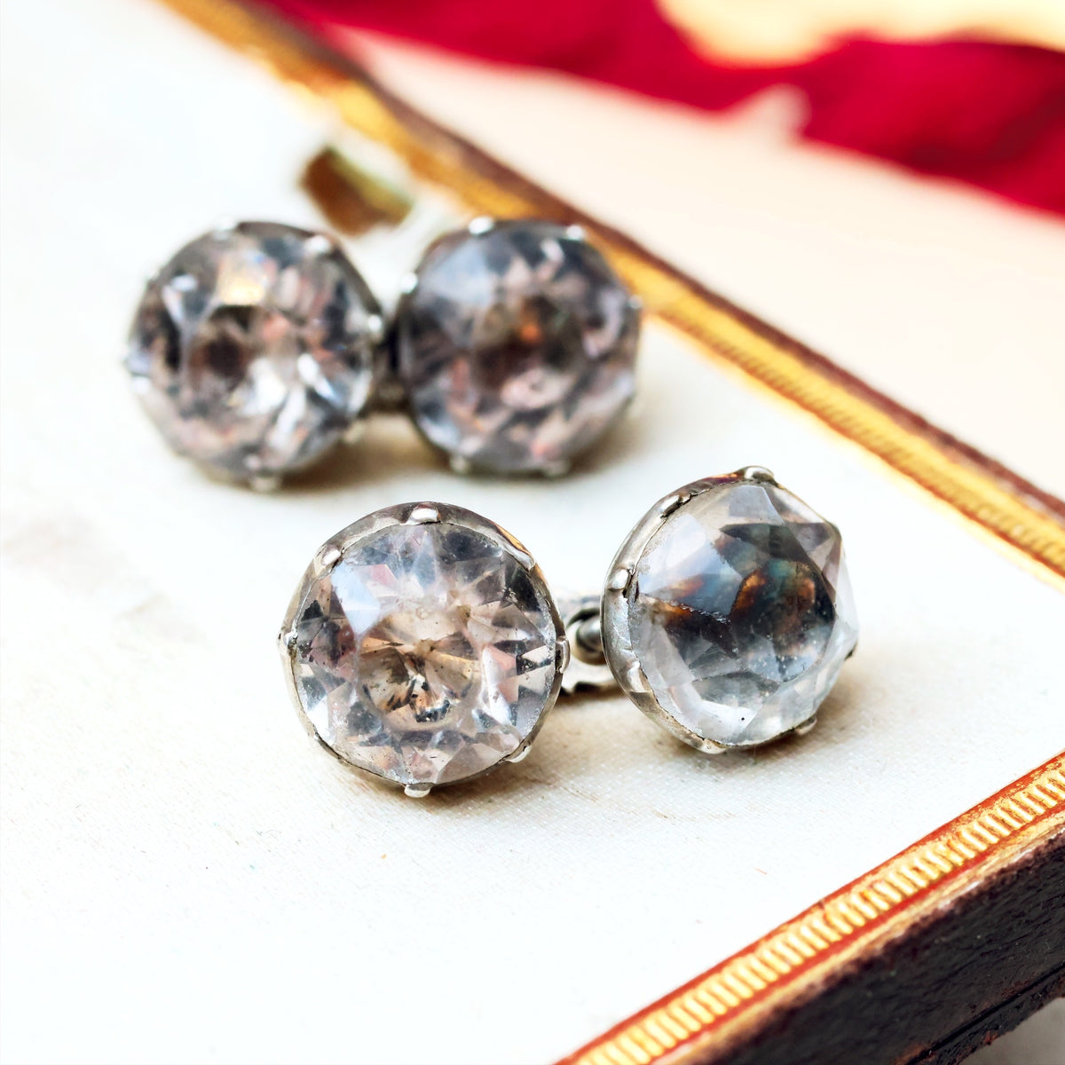 Antique Georgian Paste Button Cufflinks