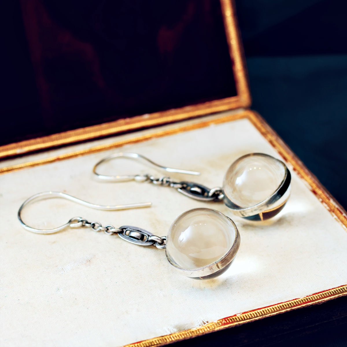 Antique Silver 'Pools of Light' Drop Earrings