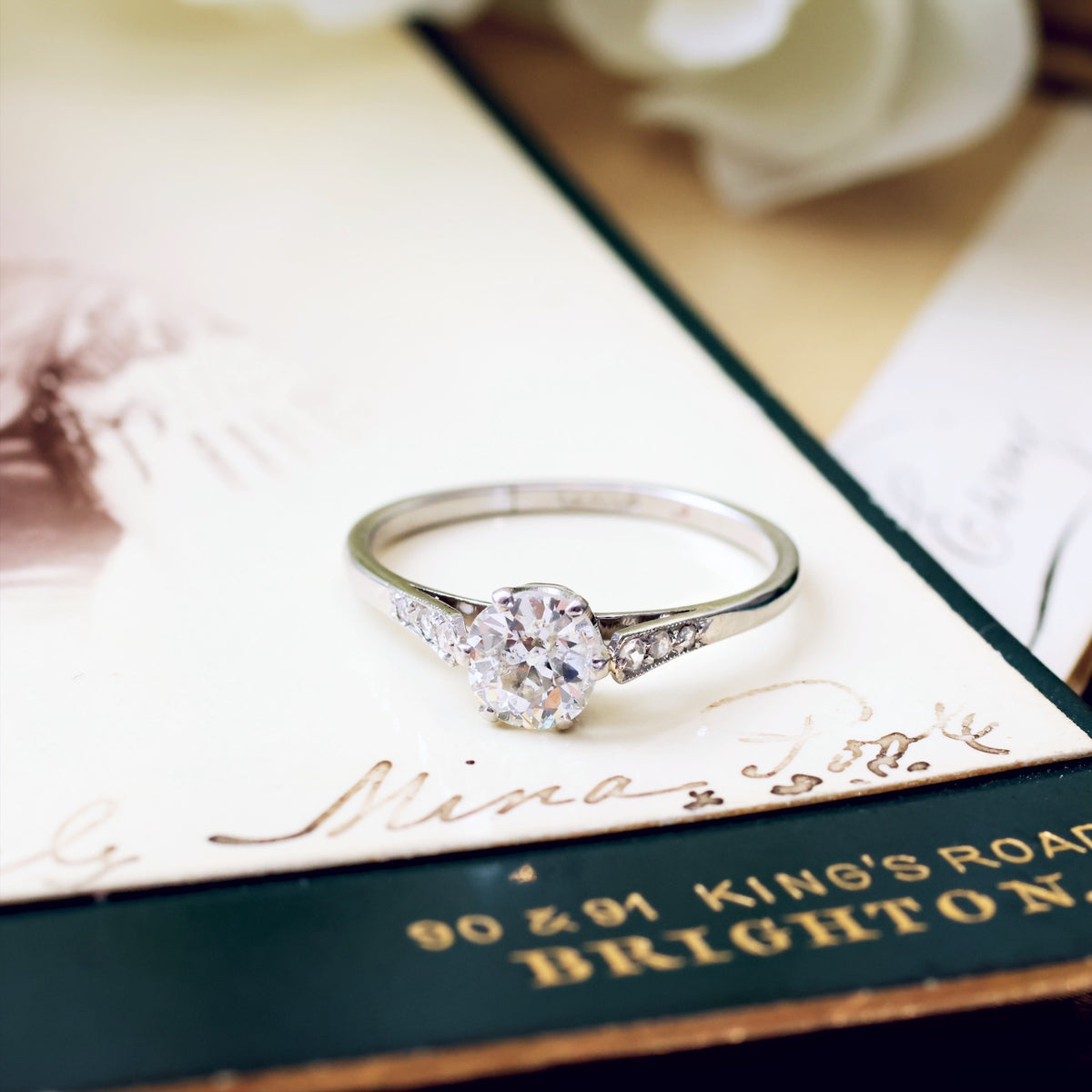 Fine Vintage Diamond Solitaire Engagement Ring