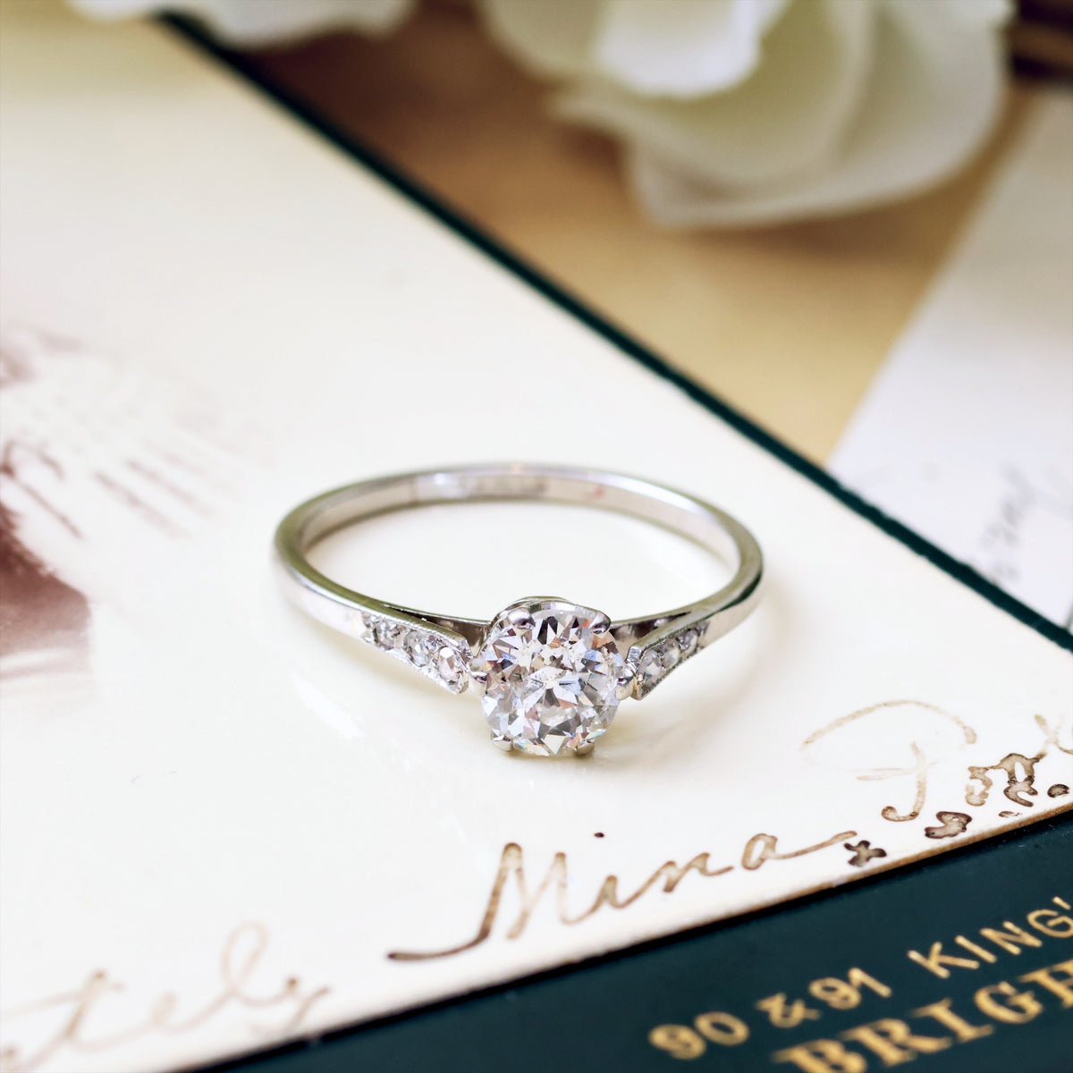 Fine Vintage Diamond Solitaire Engagement Ring