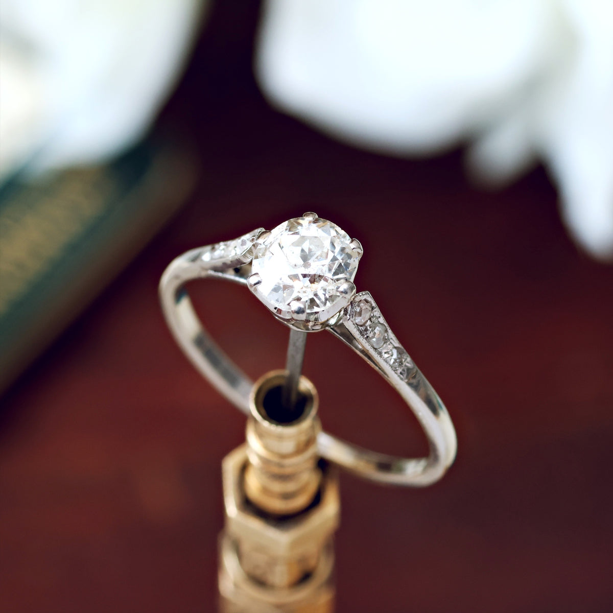 Fine Vintage Diamond Solitaire Engagement Ring