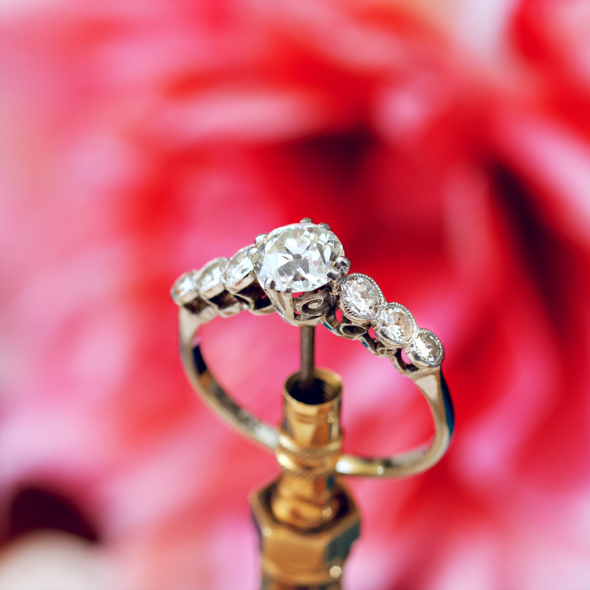 Unique Beauty! Vintage Diamond Engagement Ring