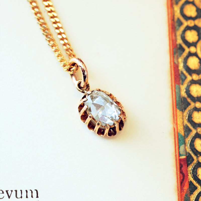 Little Antique Rose Cut Diamond Pendant