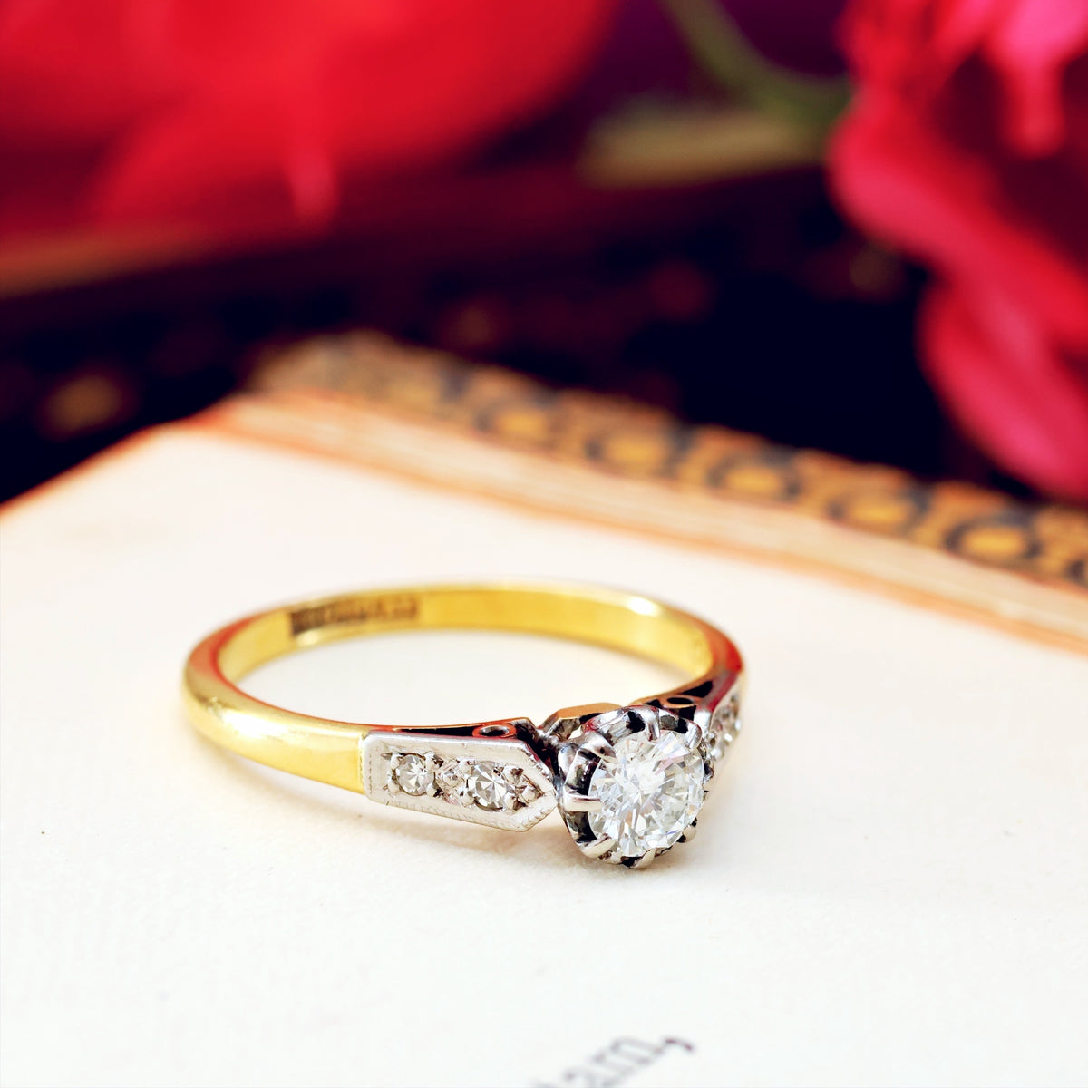 Loveliest Vintage Diamond Solitaire Engagement Ring